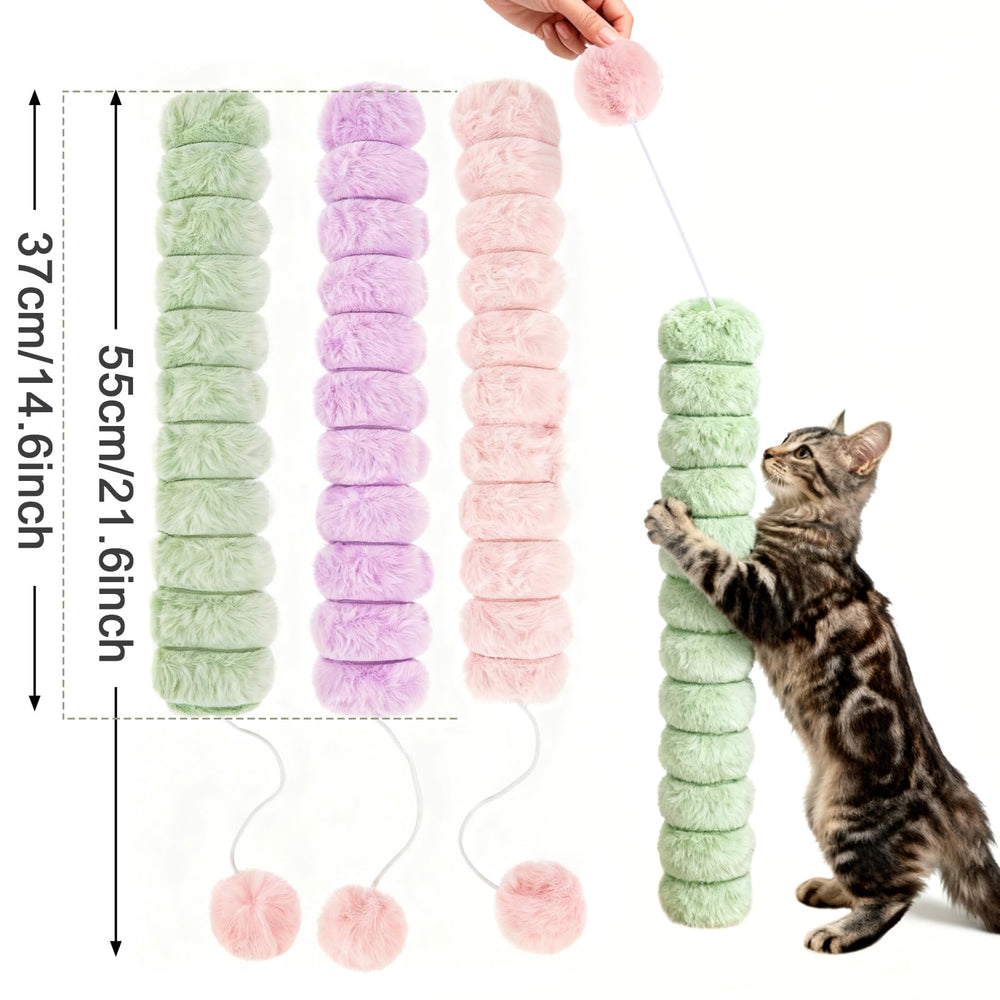 PATTEPOINT catnip toy pillows yarn ball captures cats' attention during play.