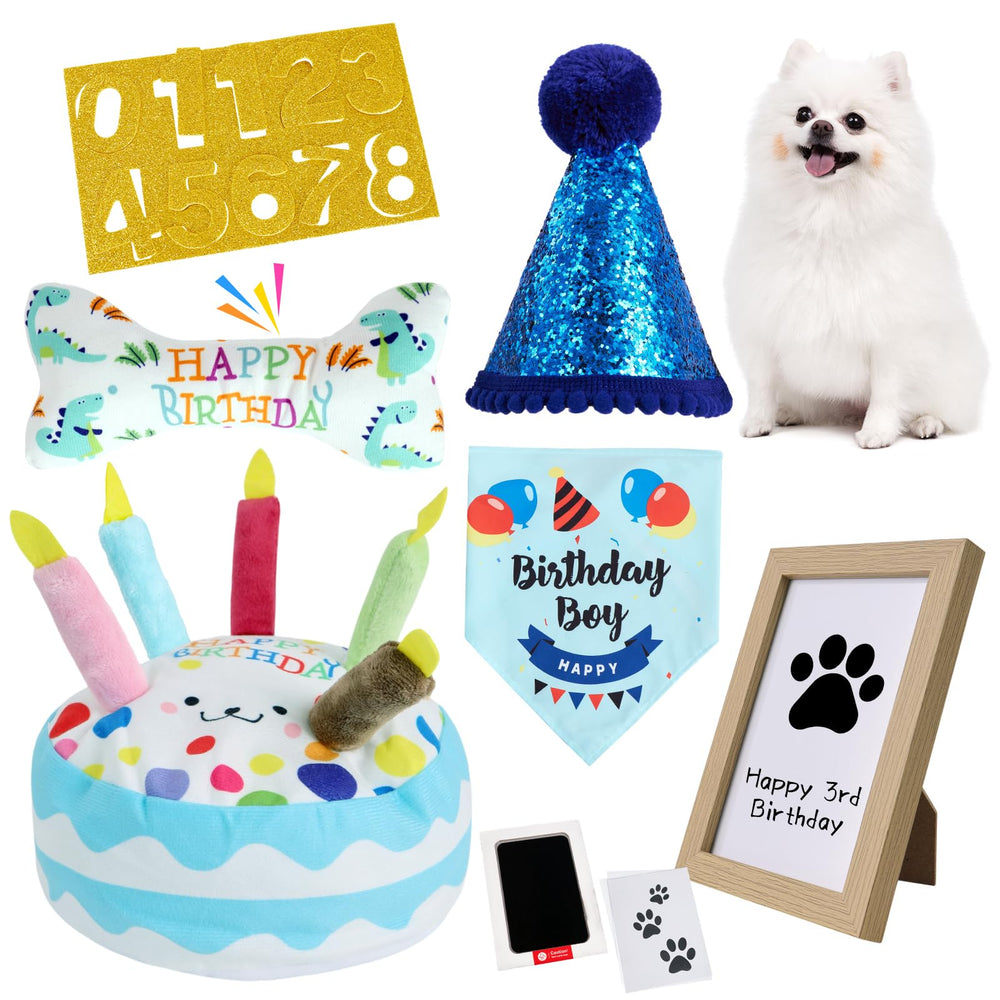 PATTEPOINT squeaky cake toy for joyful dog birthday playtime and photos.