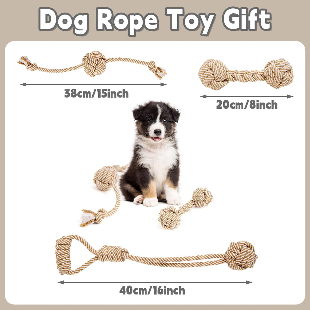 PATTEPOINT natural cotton rope toy teething close-up illustrating gum massage benefits