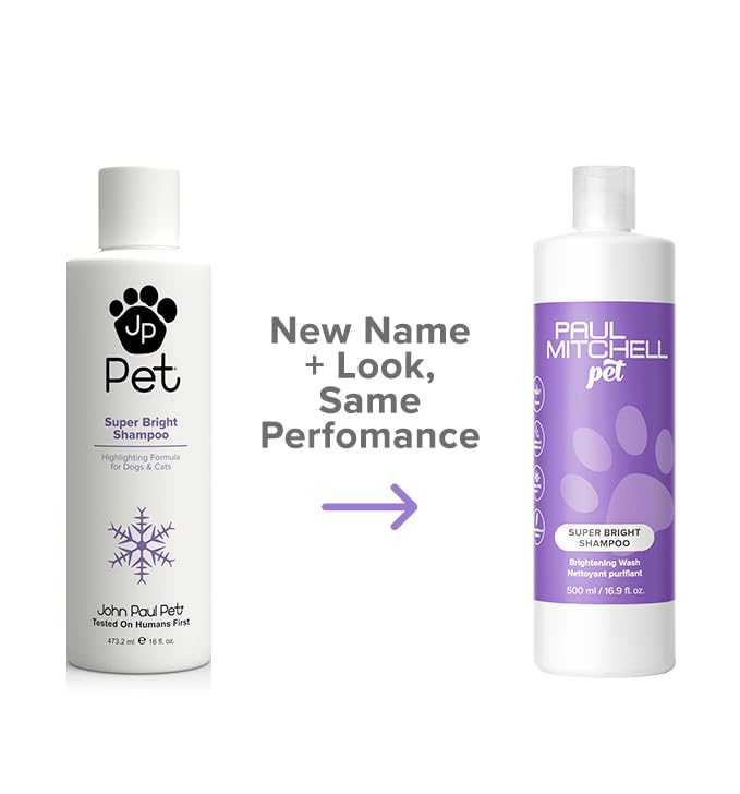 Paul Mitchell Pet Super Bright Shampoo lather provides gentle cleansing with aloe vera conditioning.