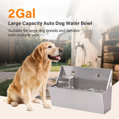PAUQRWIE heavy-duty stainless steel waterer with valve cover.