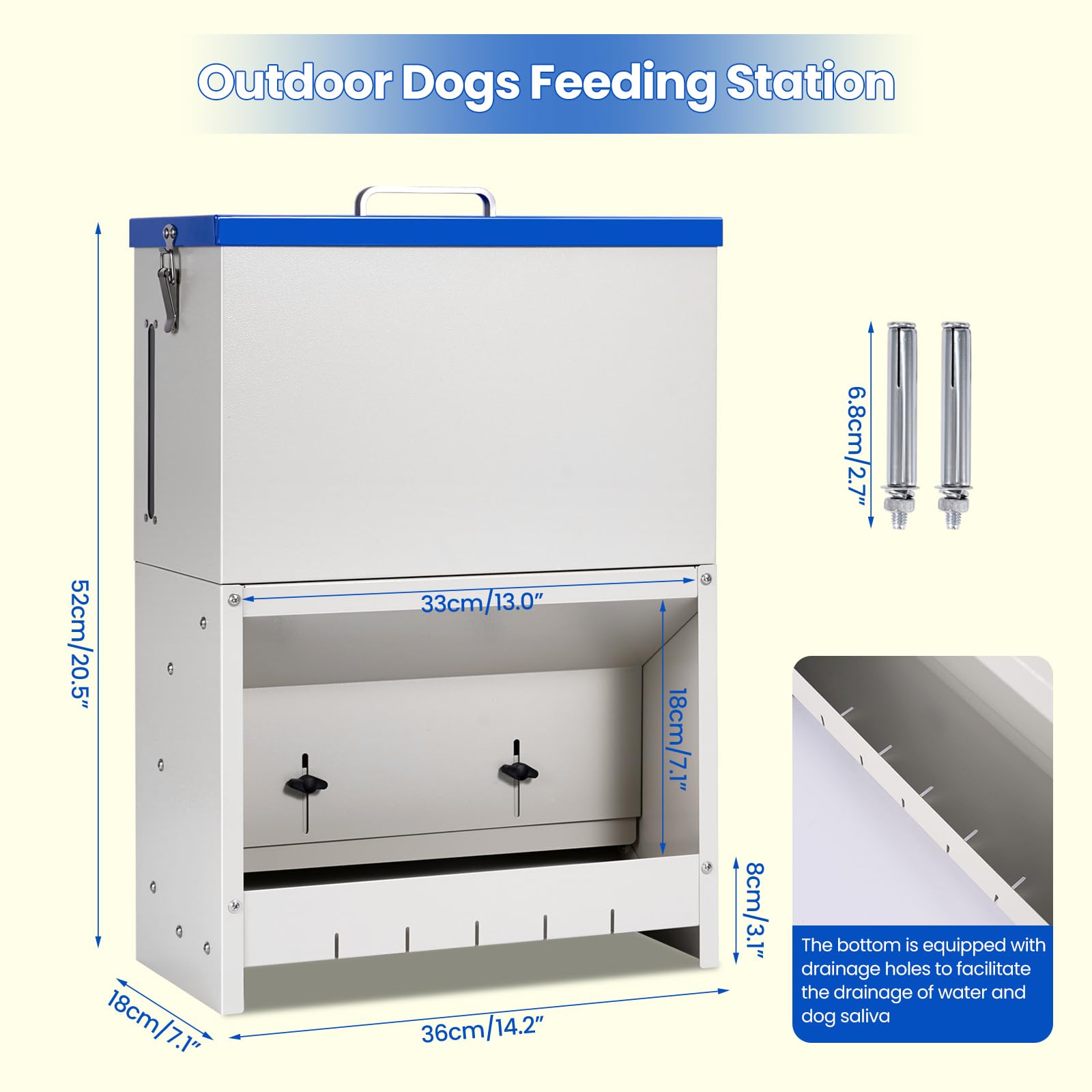 PAUQRWIE outdoor feeder mounted on wall demonstrates space-saving placement.