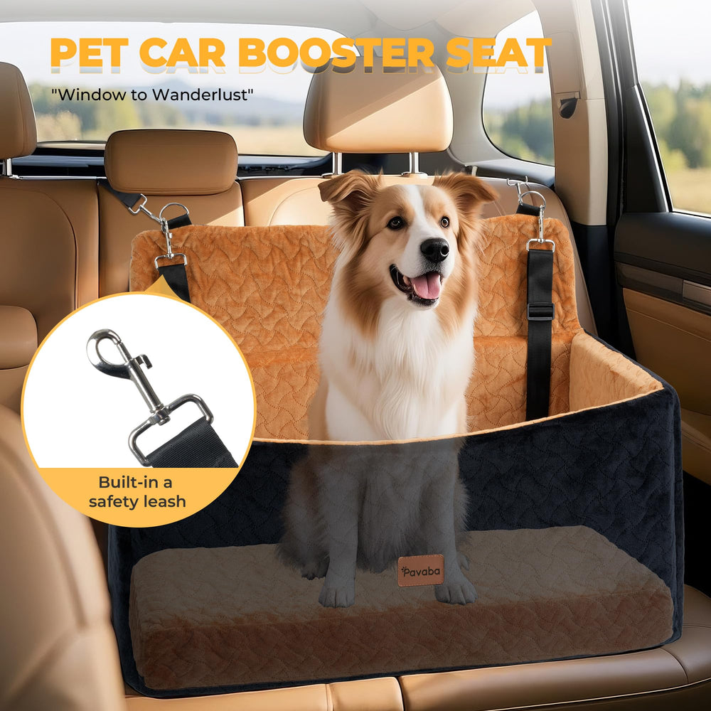 Pavaba dual leashes attach to seatbelt for secure restraint