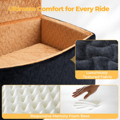 Soft plush cover on Pavaba seat adds cozy style while protecting car interior
