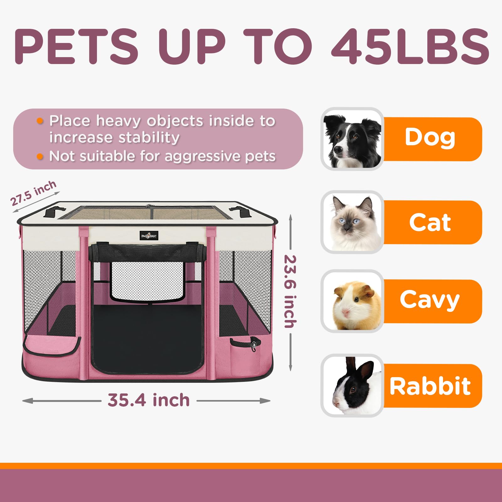 PAW BALLET double-doors provide easy access for pets.