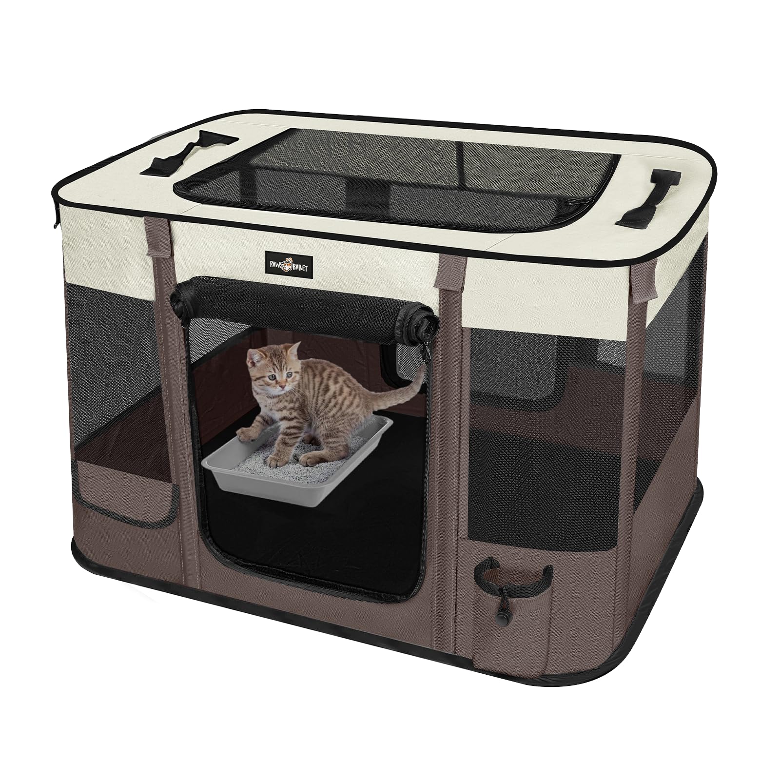 PAW BALLET foldable playpen assembly for quick setup in any room