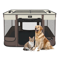PAW BALLET foldable playpen outer frame provides sturdy space for small pets