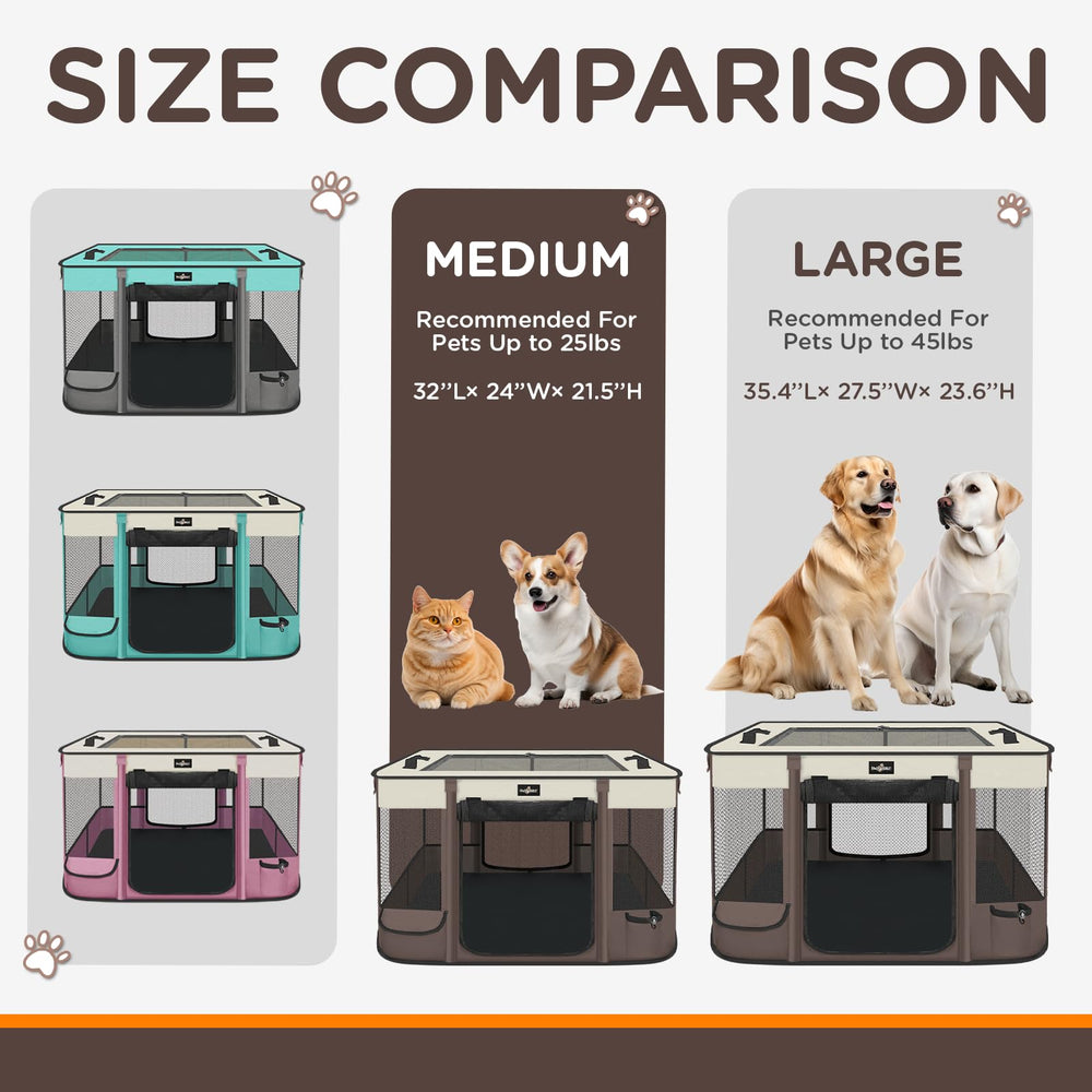 PAW BALLET foldable playpen portable travel friendly for outdoor use
