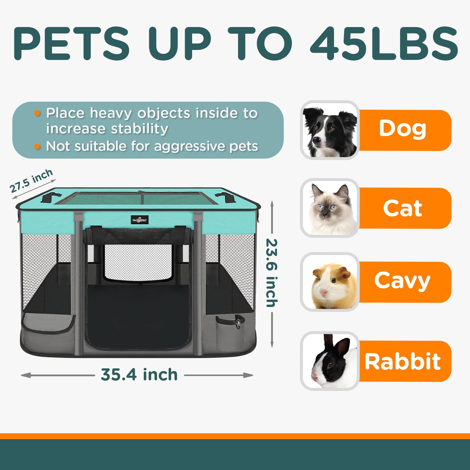 PAW BALLET two doors with roll-up access for convenient entry