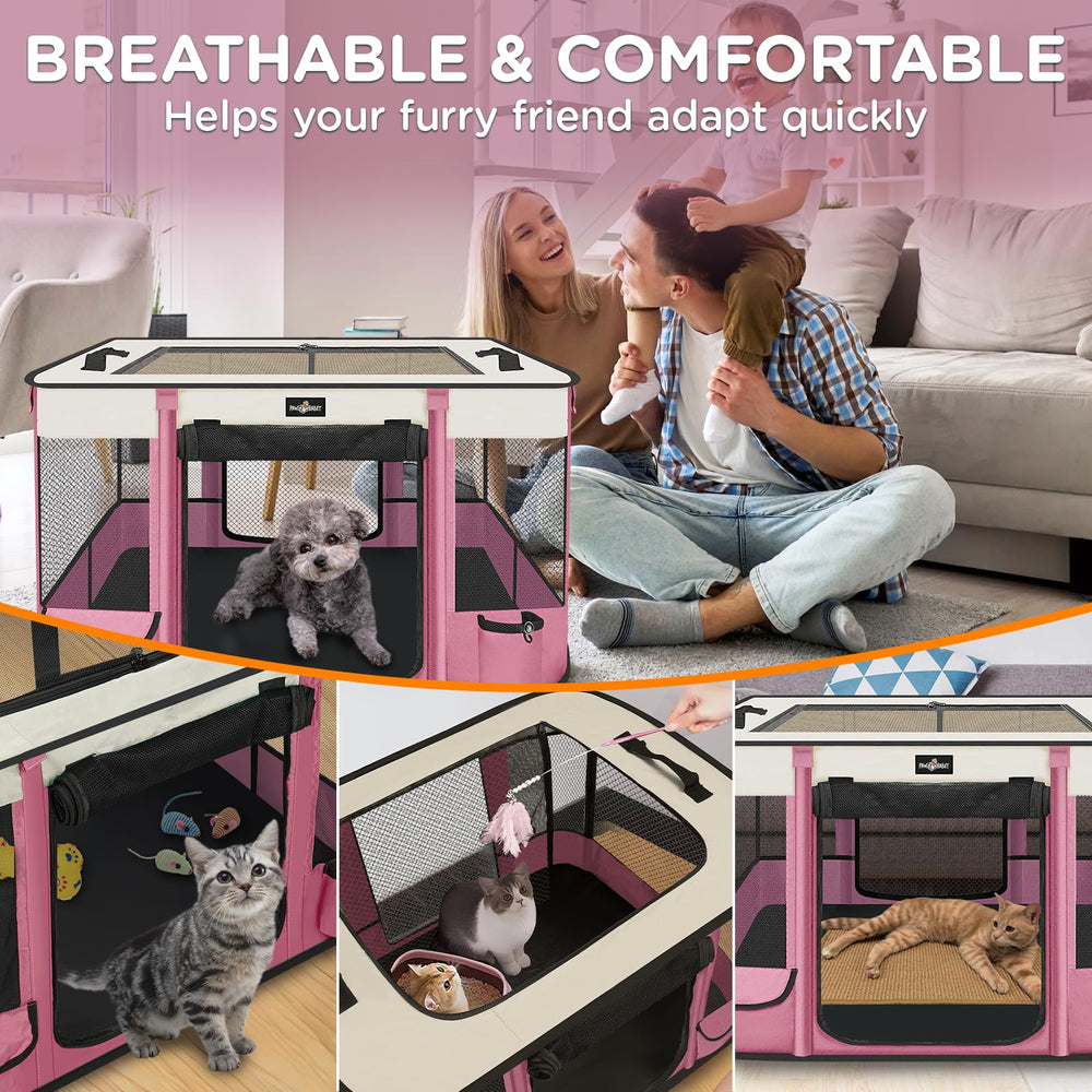PAW BALLET waterproof bottom simplifies spill cleanup after play.