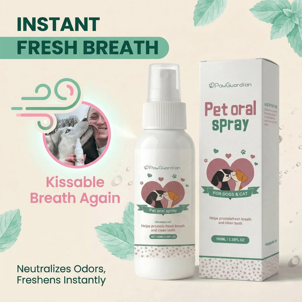 Paw Guardian no-rinse spray offering effortless daily dental care.