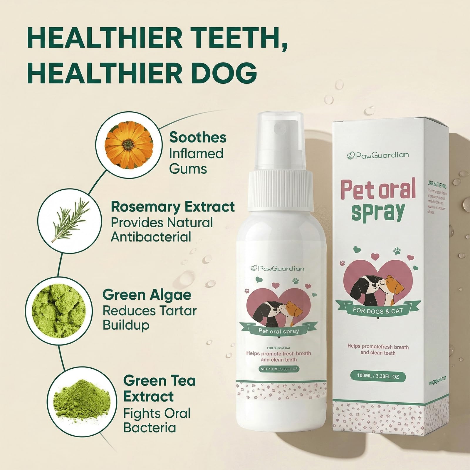 Paw Guardian two-in-one water additive for ongoing freshness.