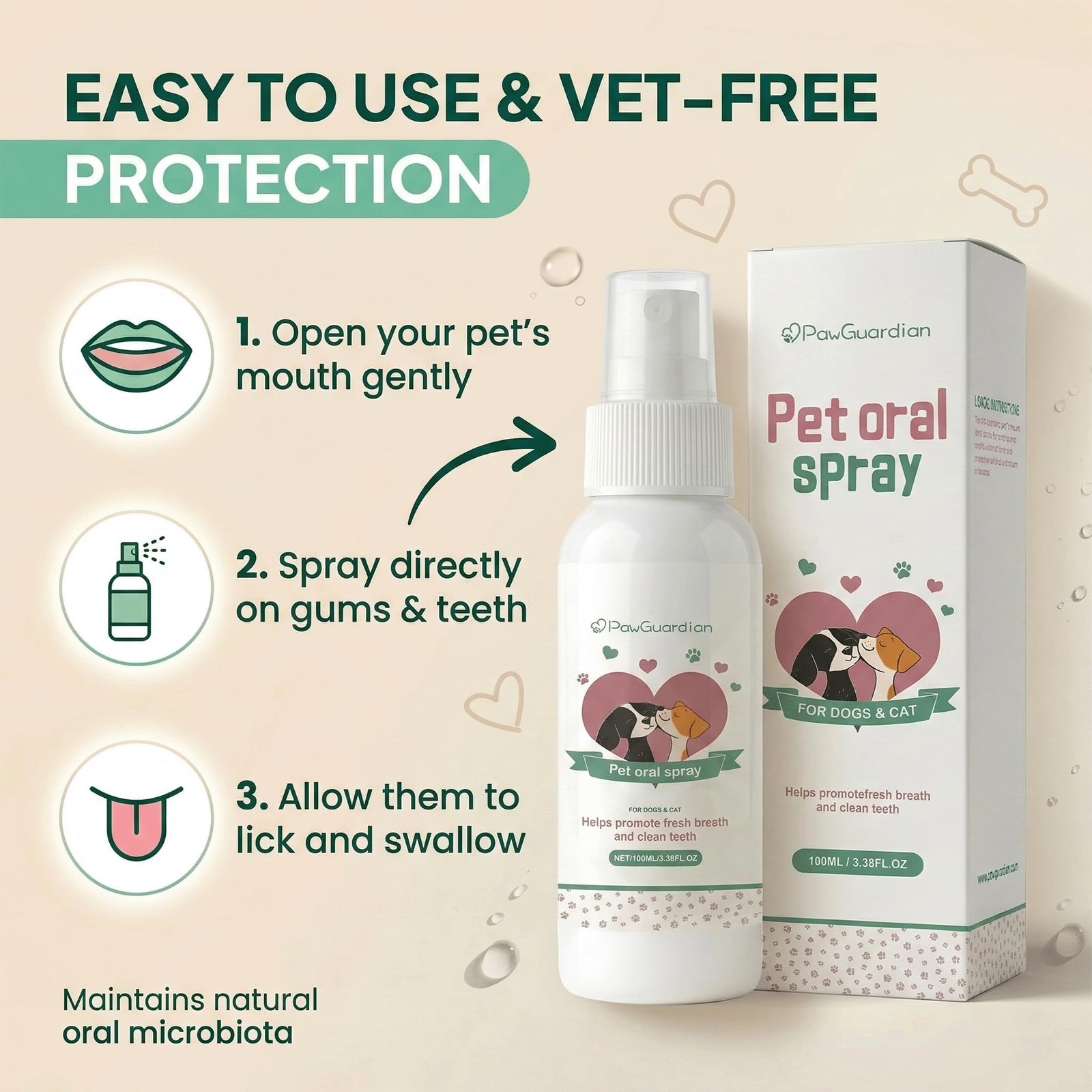 Paw Guardian vegan cruelty-free formula for safe pet care.