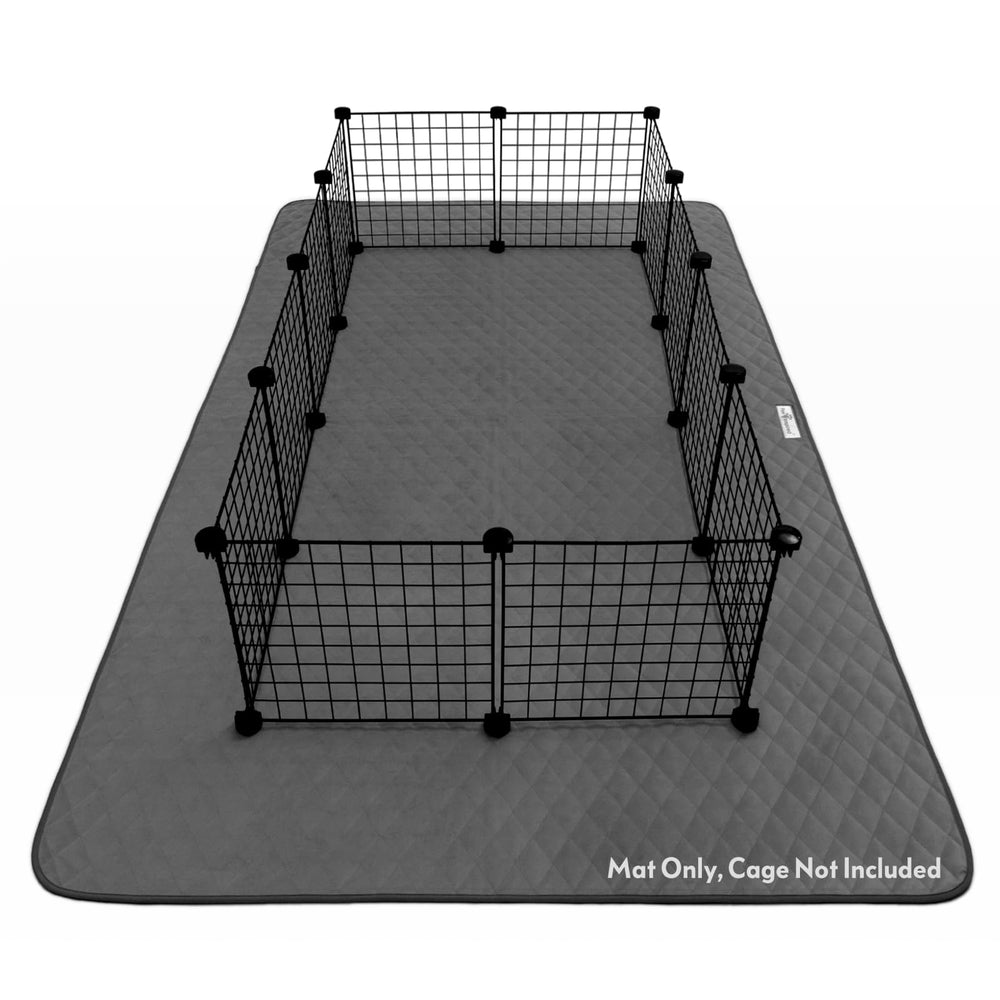 Paw Inspired 80x50 inch playpen mat with non-slip bottom for safer play sessions.