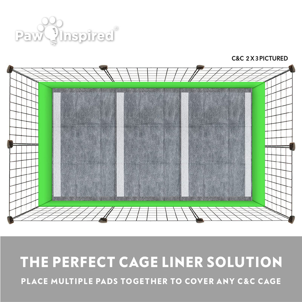 Paw Inspired 2x1 to 2x5 compatibility image demonstrates scalable cage coverage.