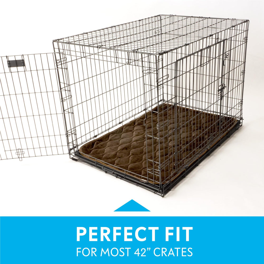 Paw Inspired multi-layer crate mat with absorbent core manages moisture.