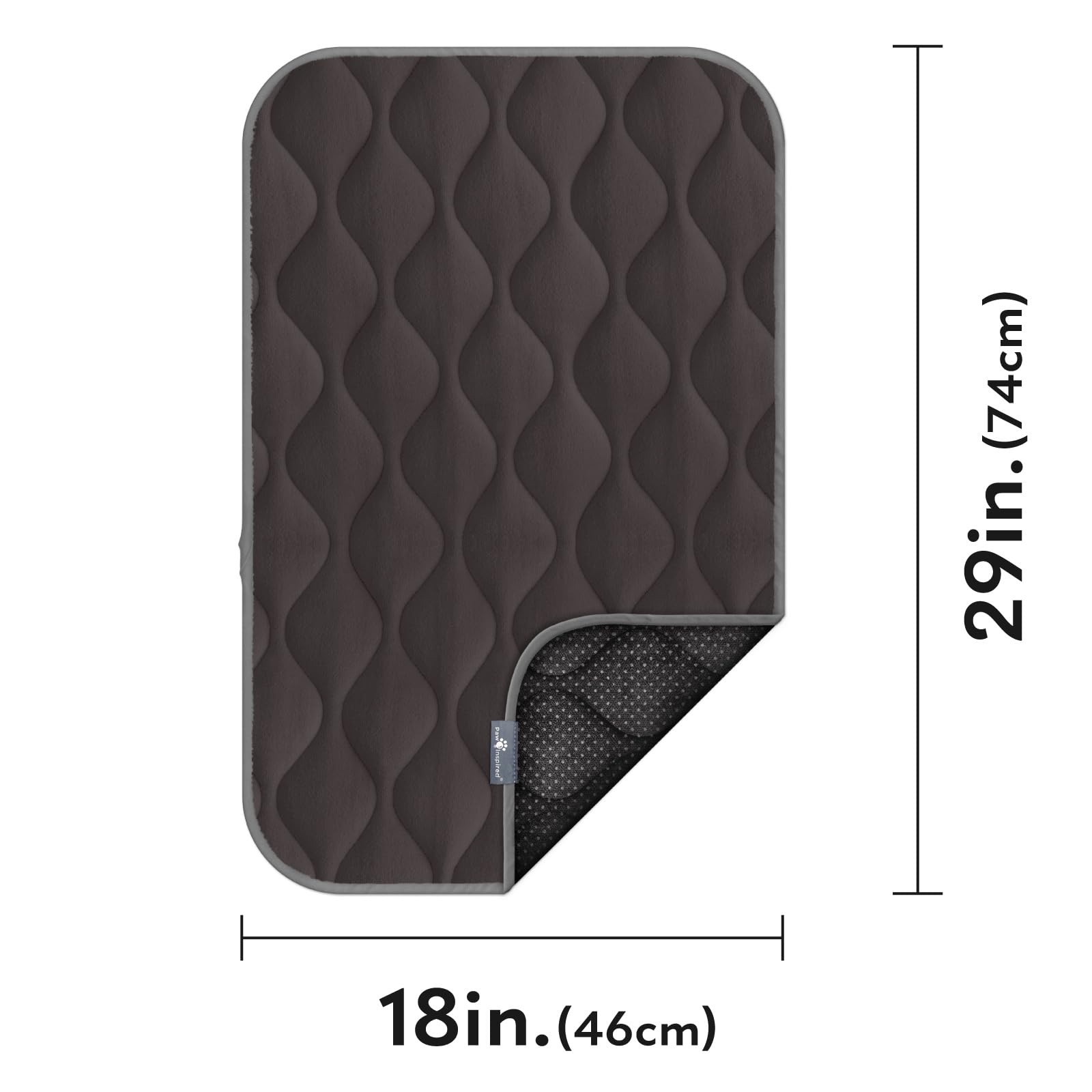 Paw Inspired crate mat featuring leakproof non-slip backing for crate safety.