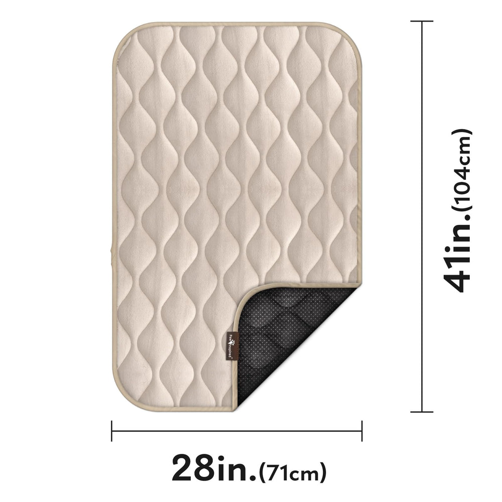 Paw Inspired crate mat non-slip backing secures placement inside the kennel