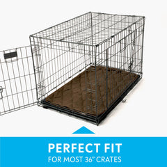Paw Inspired crate mat with non-slip backing stays put for safer routine