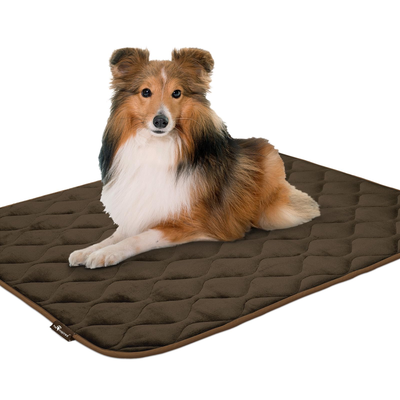 Paw Inspired soft nap mat supports restful breaks in crates.
