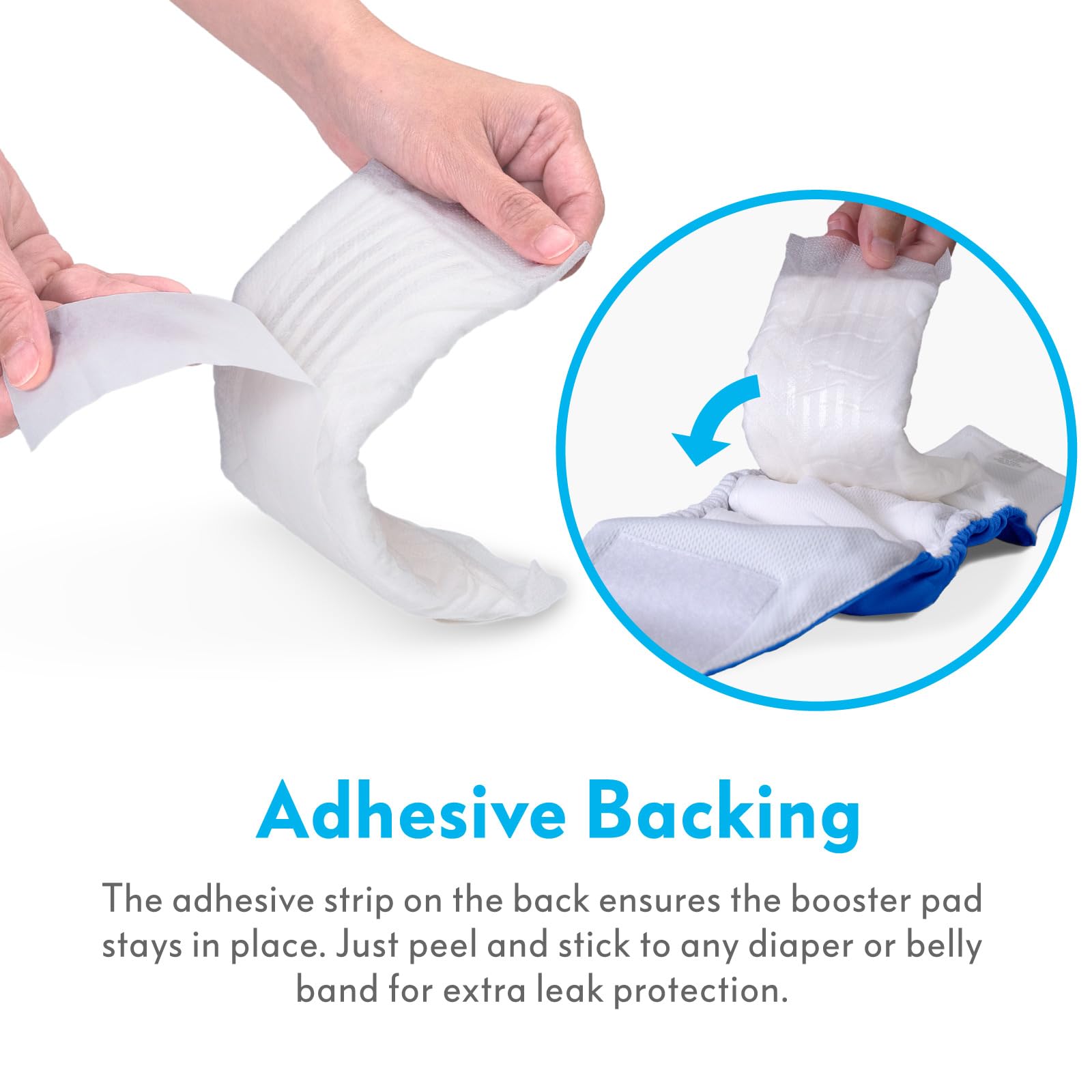 Paw Inspired booster fits disposable diapers for added absorbency and protection.