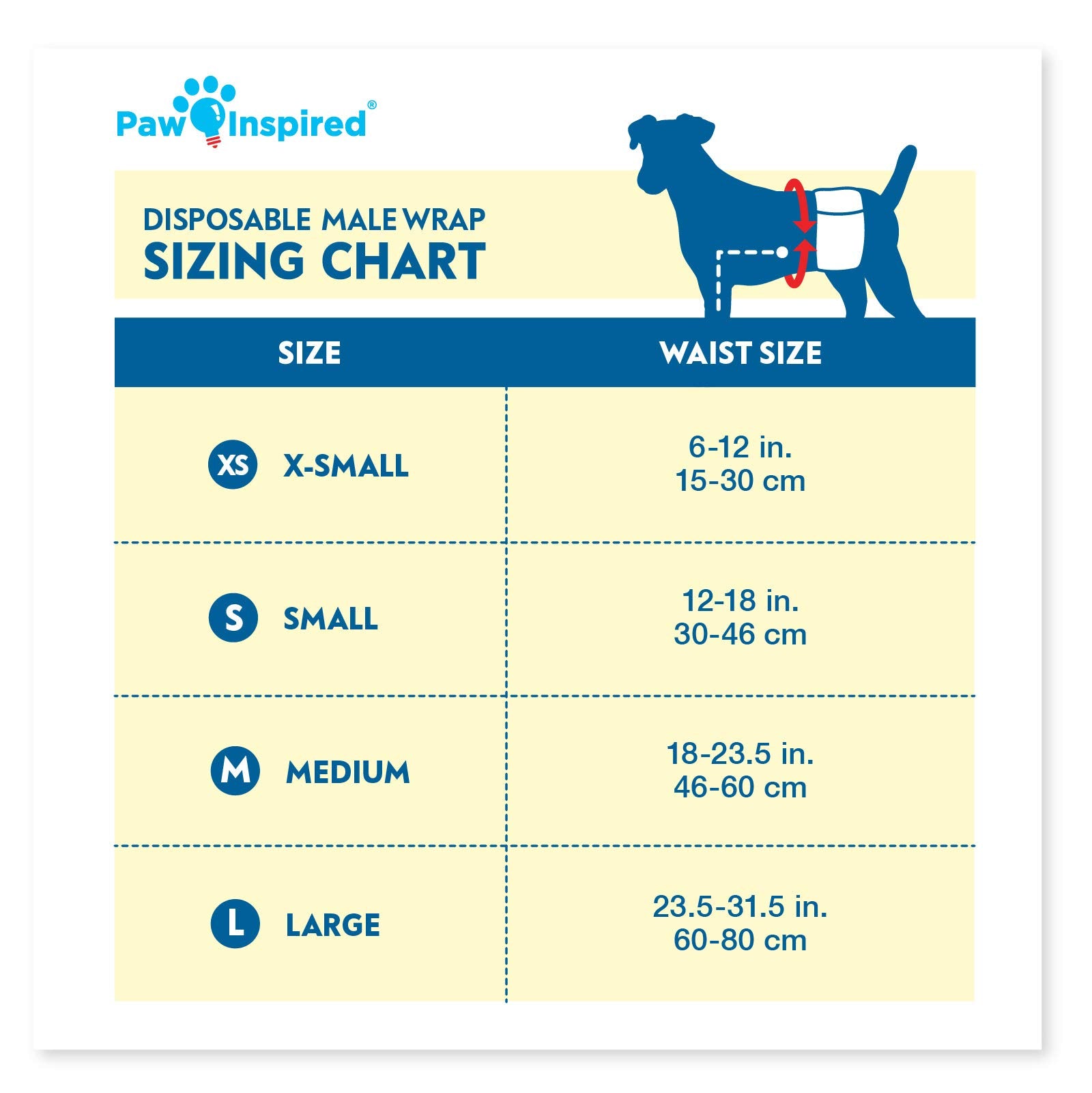 Paw Inspired disposable dog diaper with DrySpeed absorbs quickly.