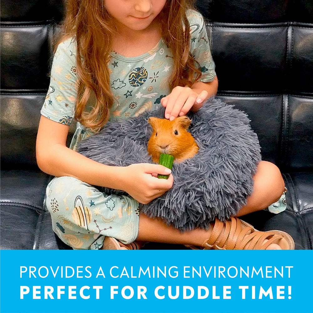 Paw Inspired Furr-O Burrowing Bed interior view reveals cozy hideout for small animals.