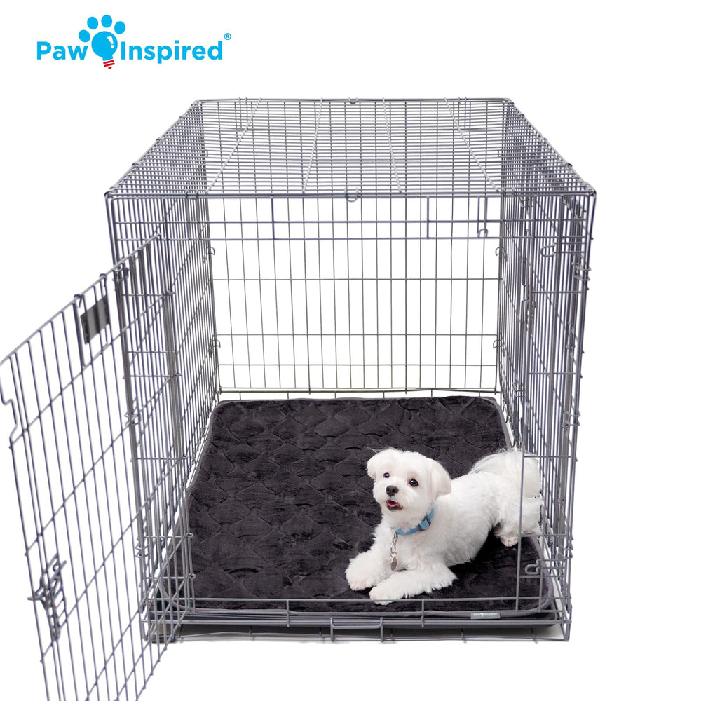 Paw Inspired machine-washable crate pad for easy cleaning.