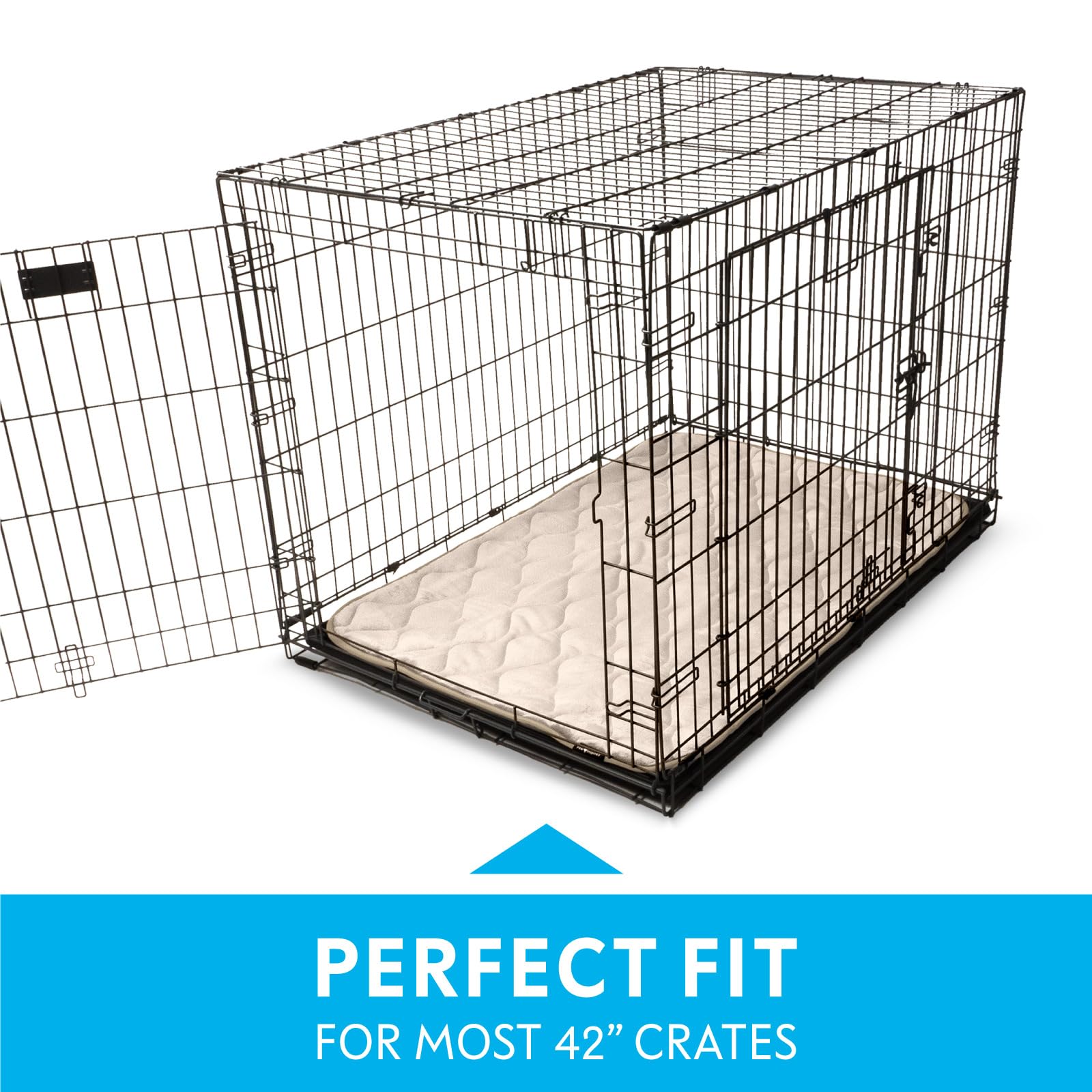 Paw Inspired multi-layer absorbent crate mat wicks moisture and controls odors