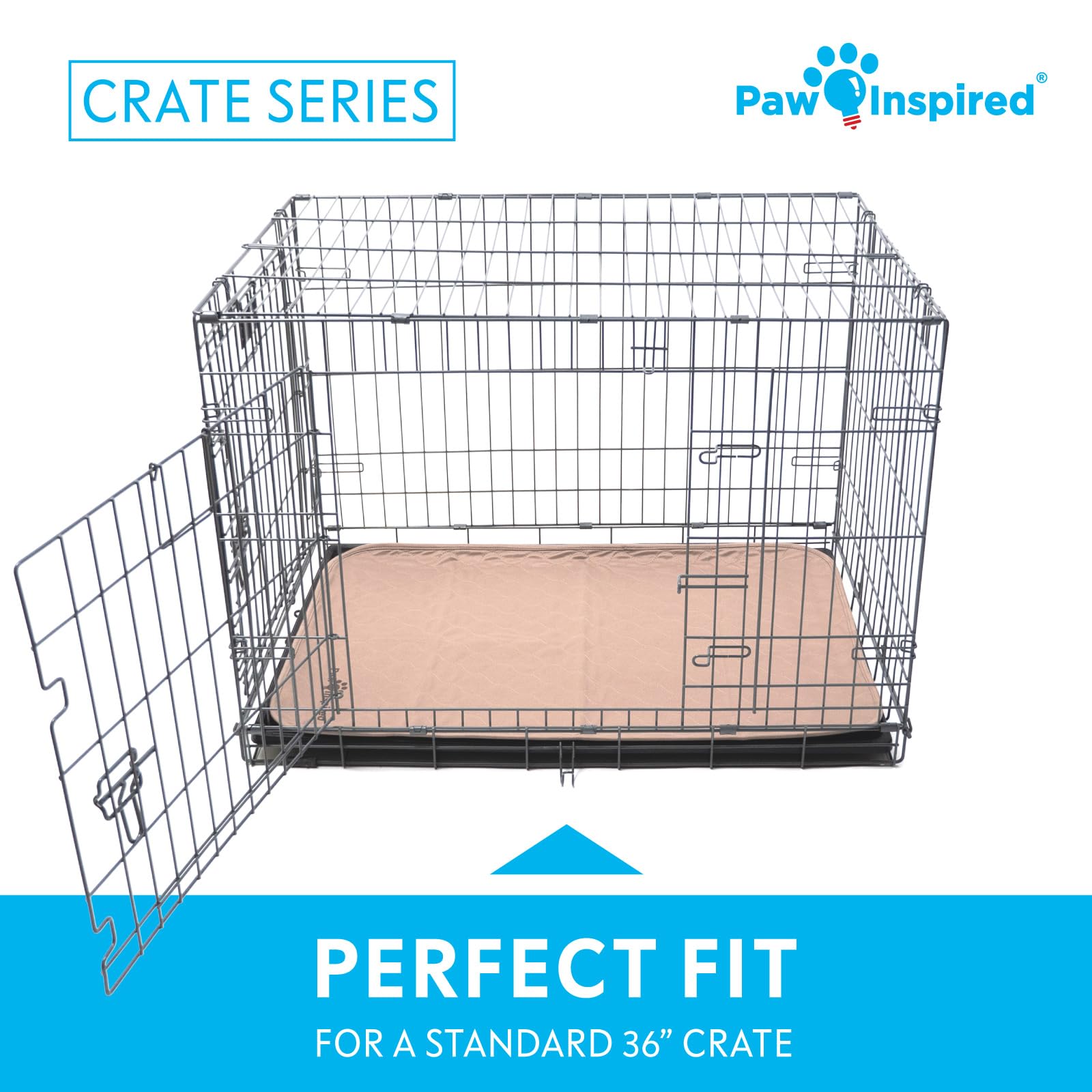 Paw Inspired multiuse pad for crate training, travel, and protection