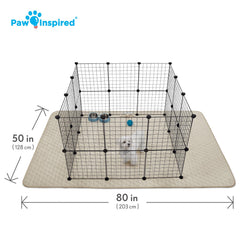 Paw Inspired Playpen Mat moisture-wicking top layer supports dry paws during play
