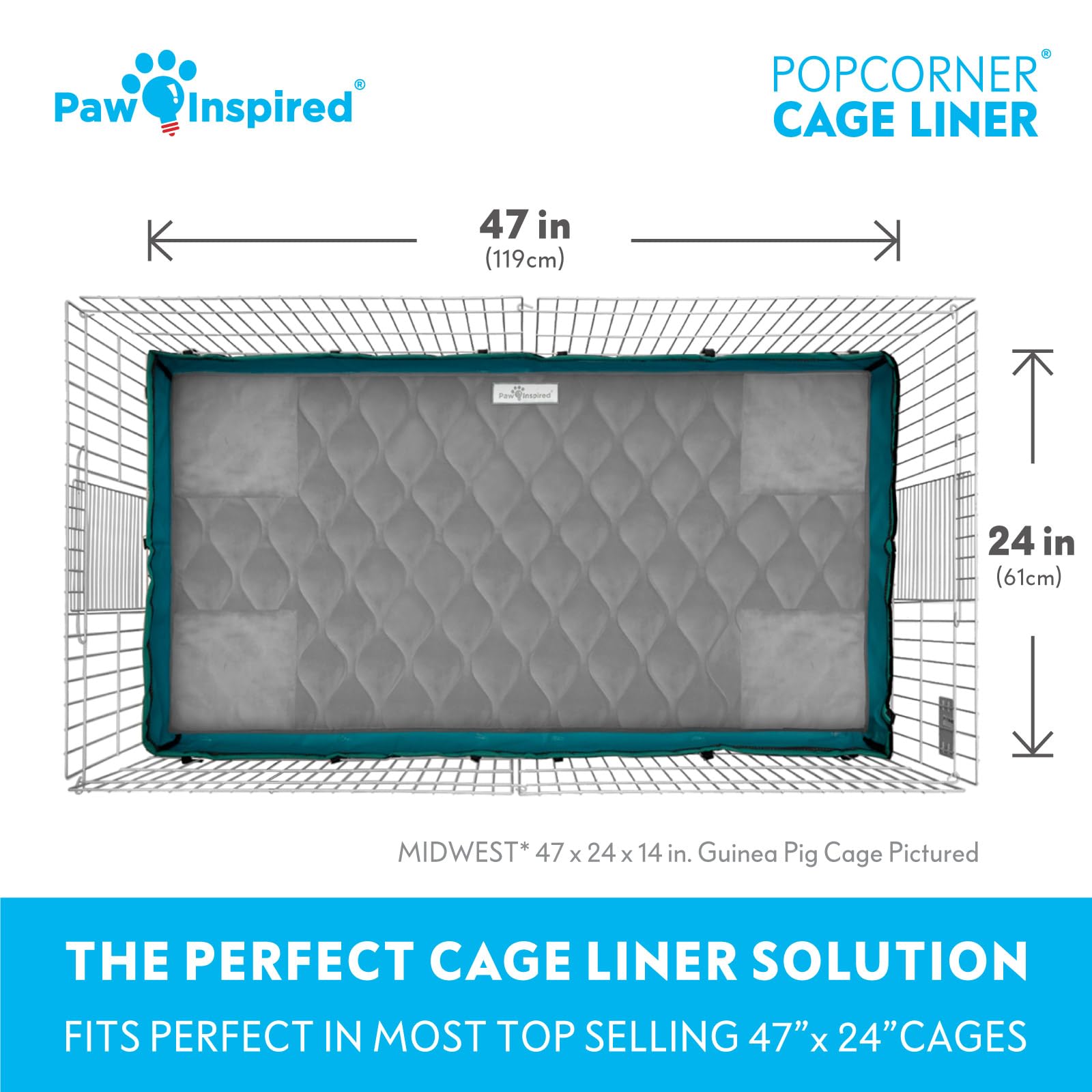 Paw Inspired reinforced corner boosters add absorption where spills happen.