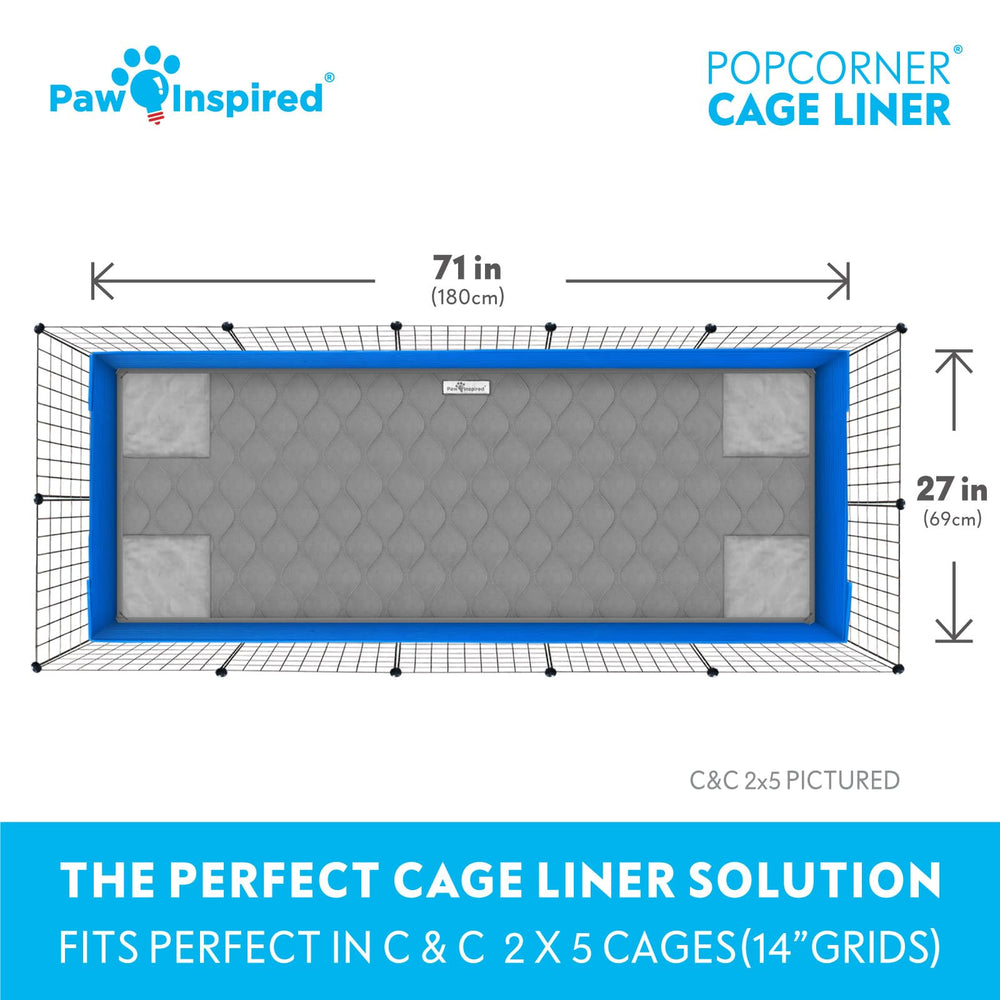 Paw Inspired PopCorner waterproof backing prevents leaks while keeping small pets dry.