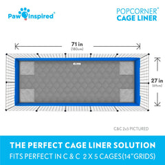 Paw Inspired PopCorner waterproof backing prevents leaks while keeping small pets dry.