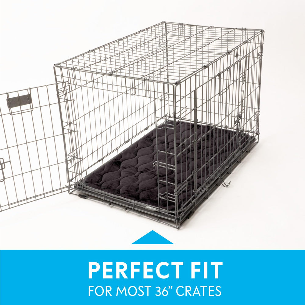 Paw Inspired gray crate mat with multi-layer design absorbs moisture and controls odors.