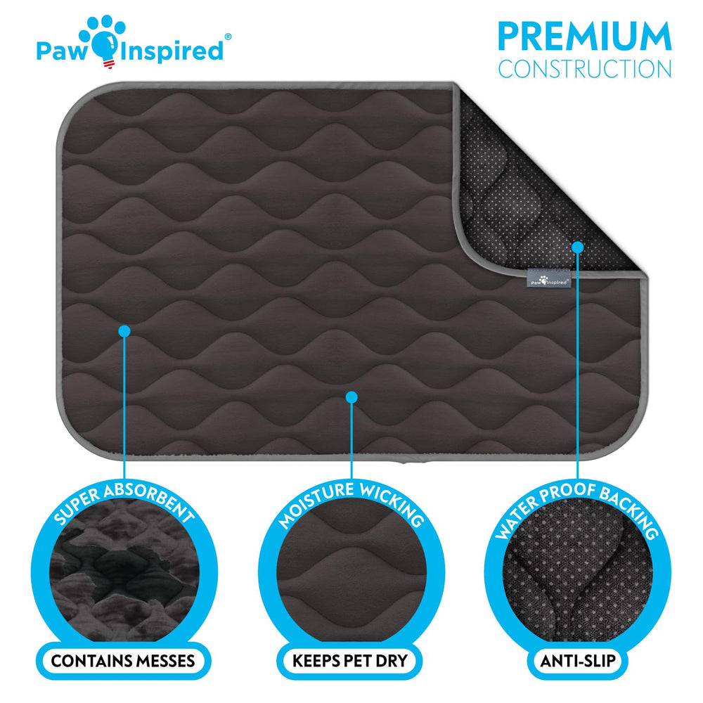 Paw Inspired machine-washable crate mat simplifies cleanup after adventures.