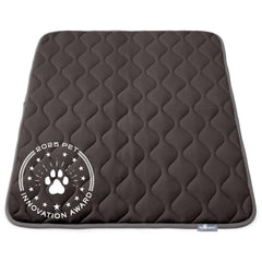 Paw Inspired gray crate mat with plush top for cozy naps.