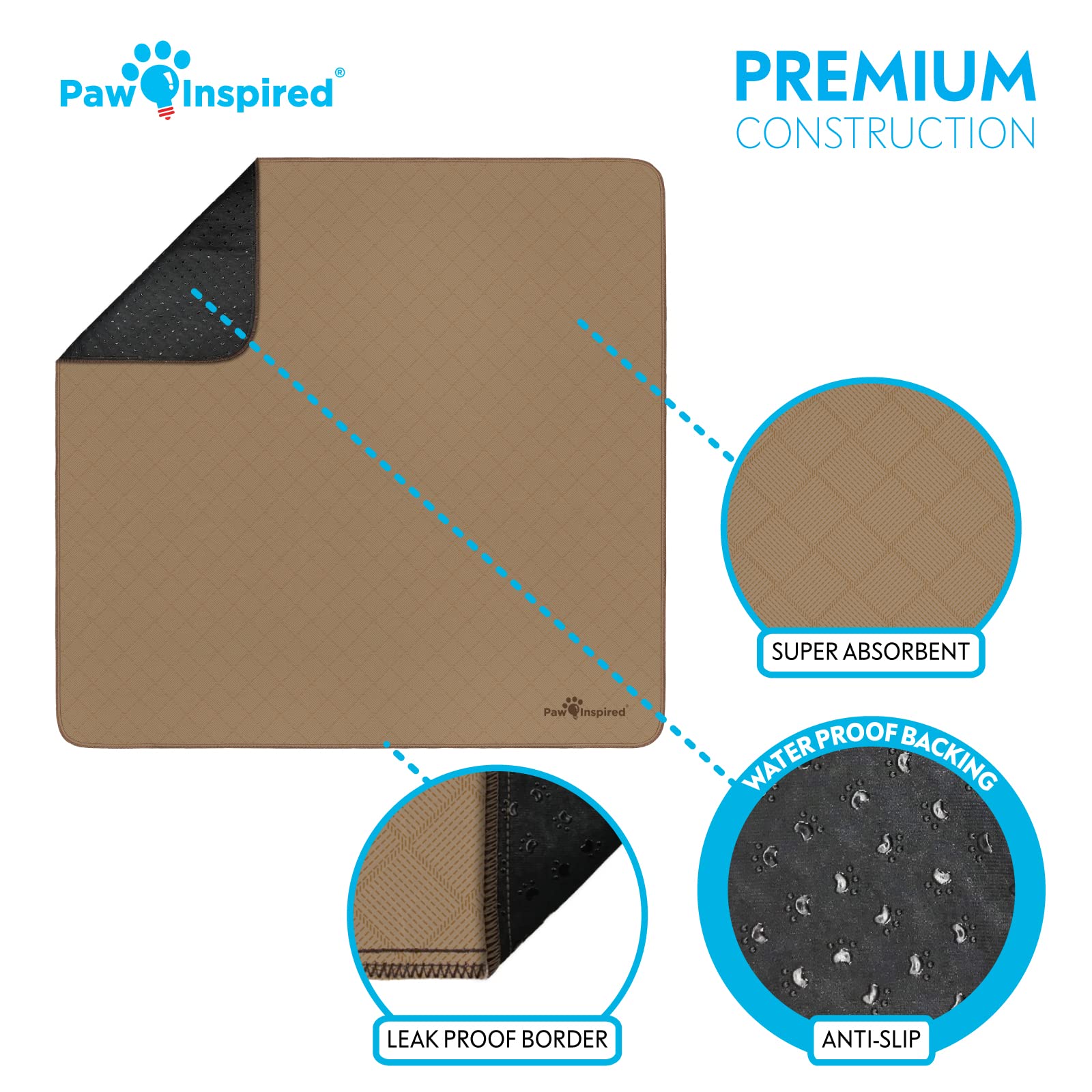 Paw Inspired pad shown in crate or playpen setup