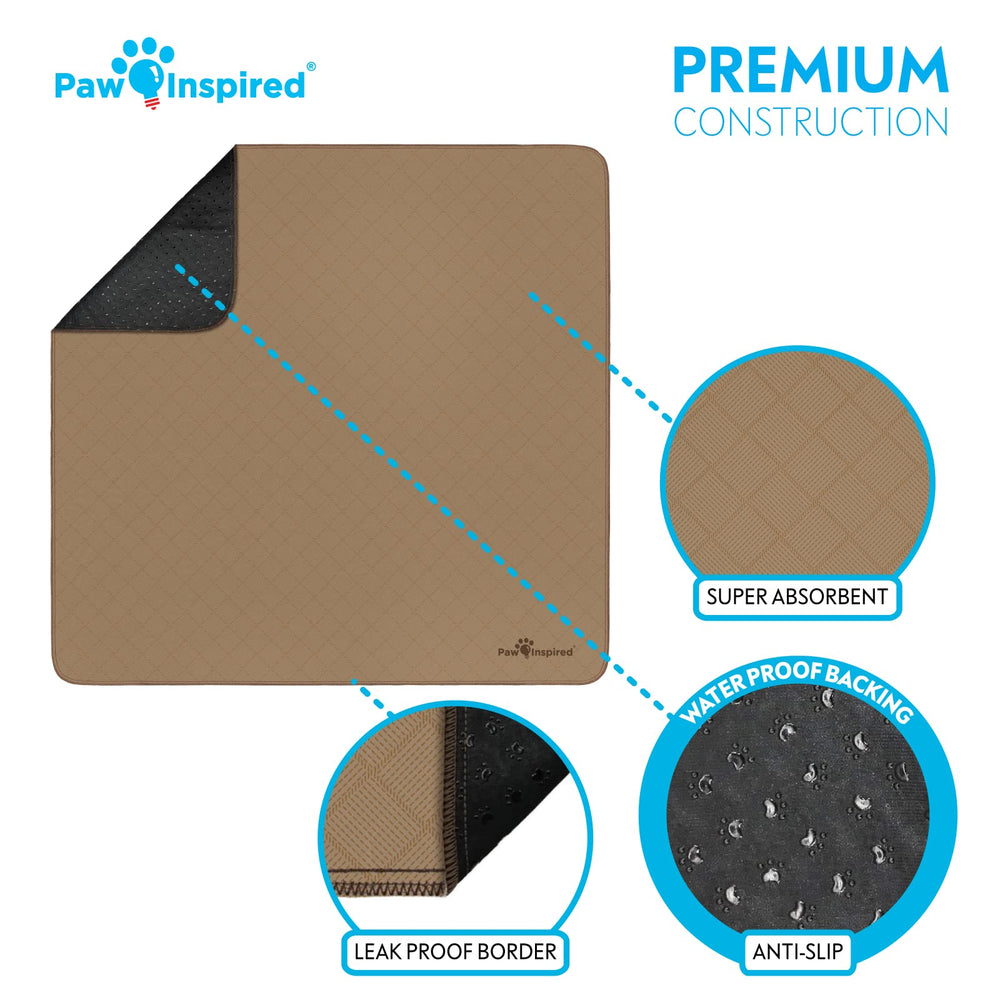 Paw Inspired pad shown in crate or playpen setup