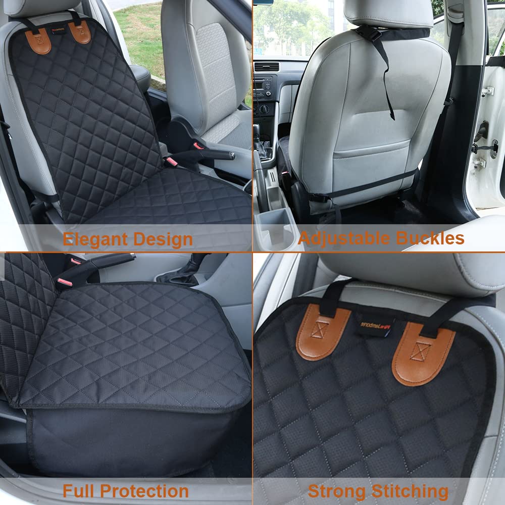 Paw Jamboree easy-clean front seat cover can be wiped clean after muddy adventures.