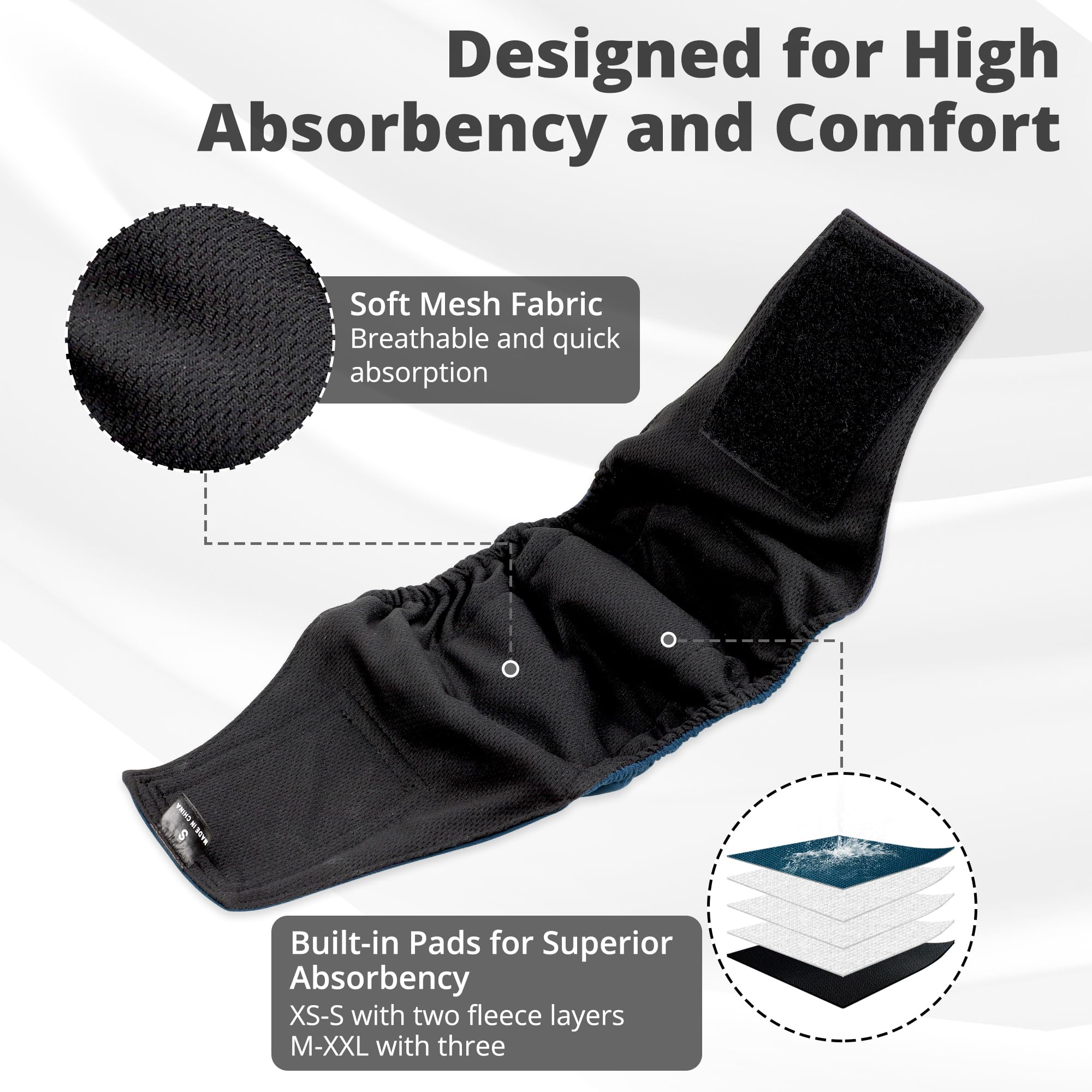 Paw Legend belly band machine washable for easy cleaning
