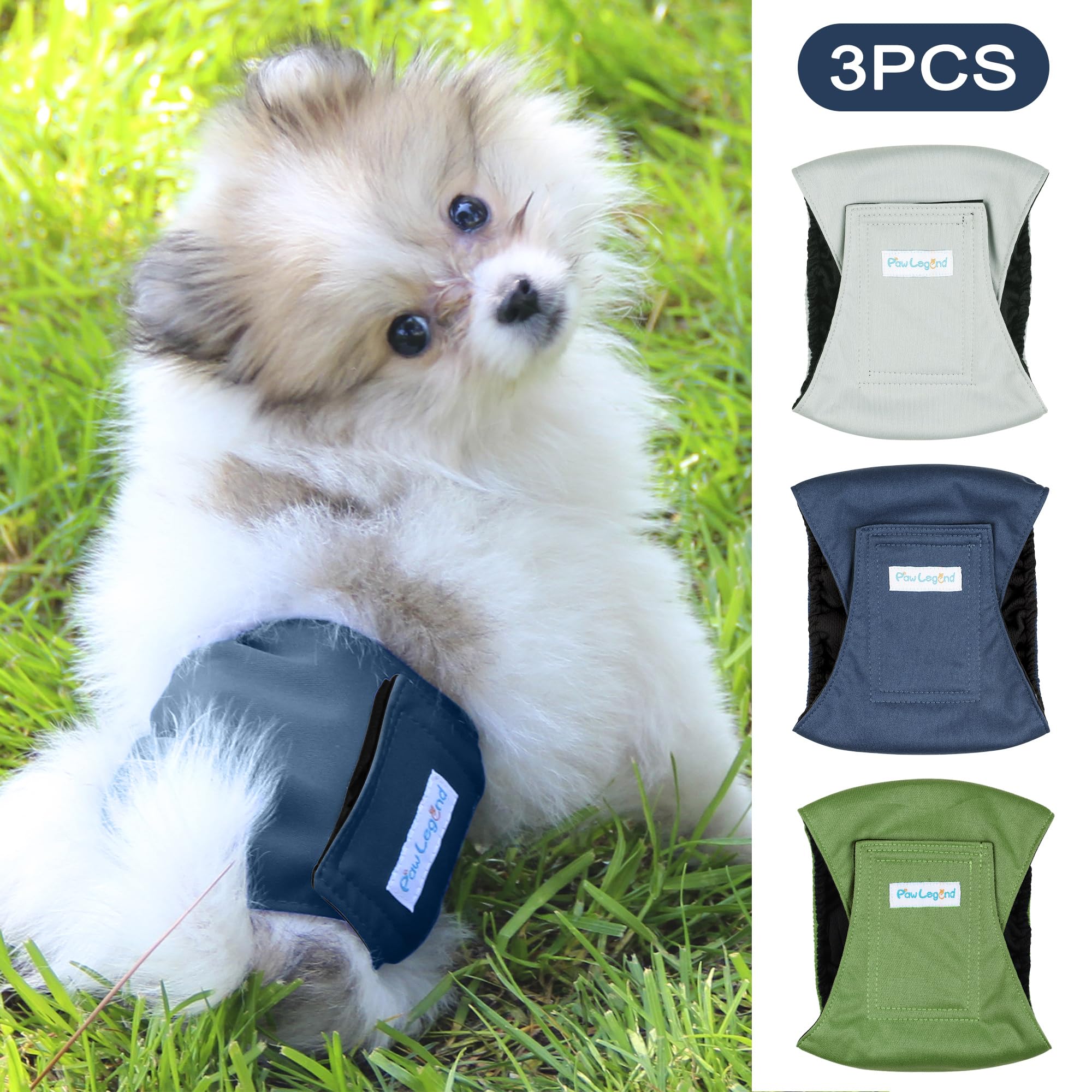 Paw Legend belly band comes in three colors for stylish, practical wear