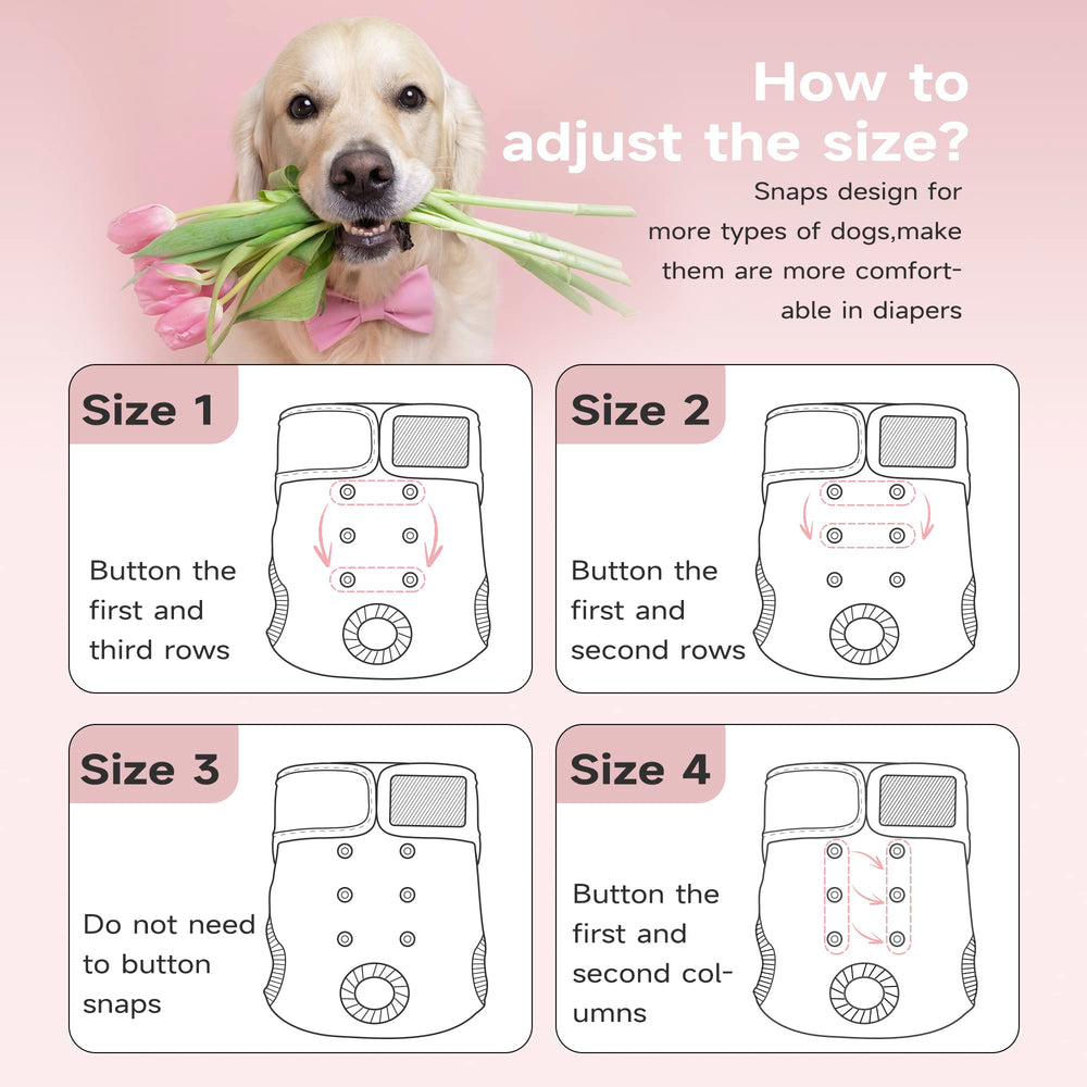 Paw Legend easy-clean dog diapers with dirt-resistant lining for quick washing.