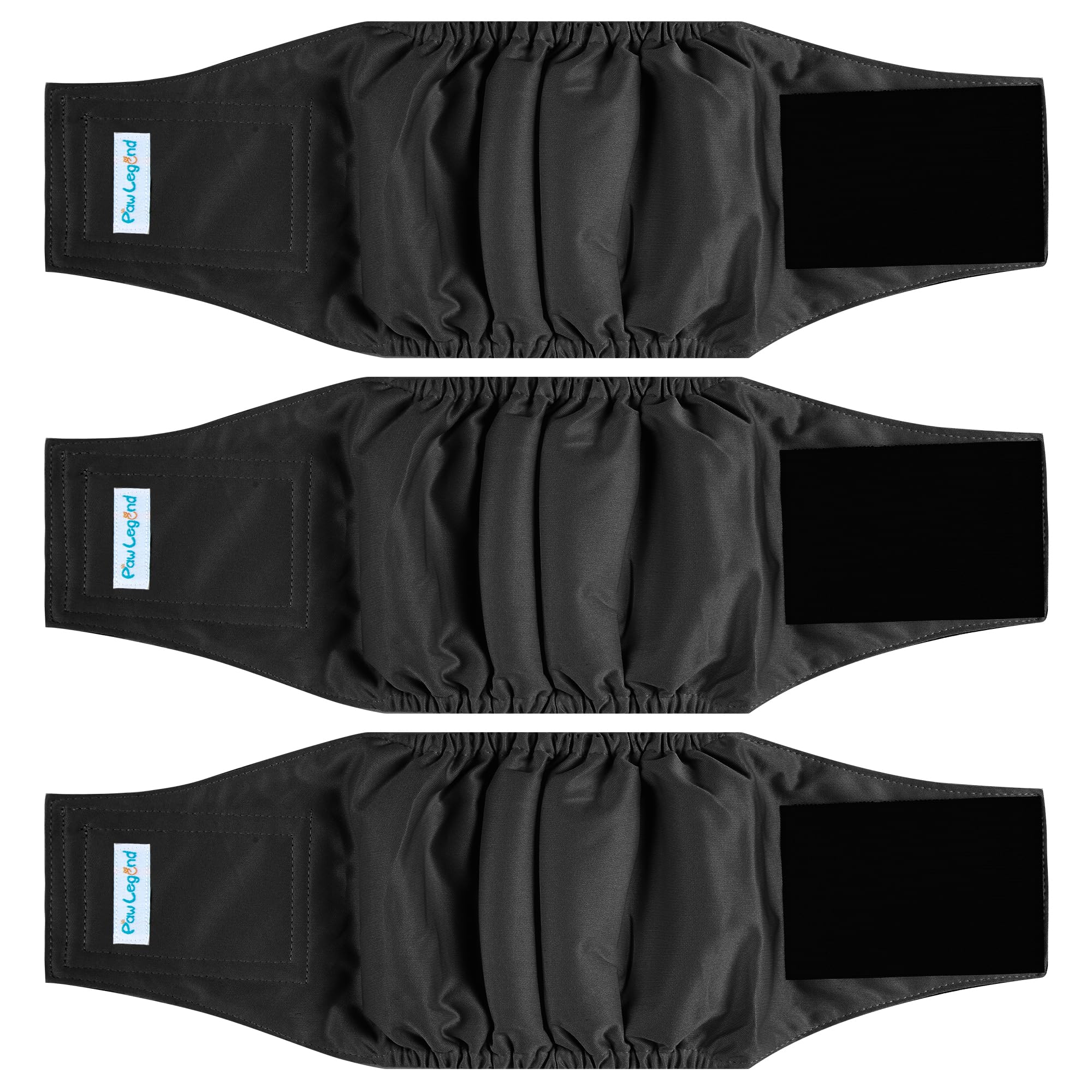 Paw Legend belly band close-up shows soft, absorbent fabric for comfort.