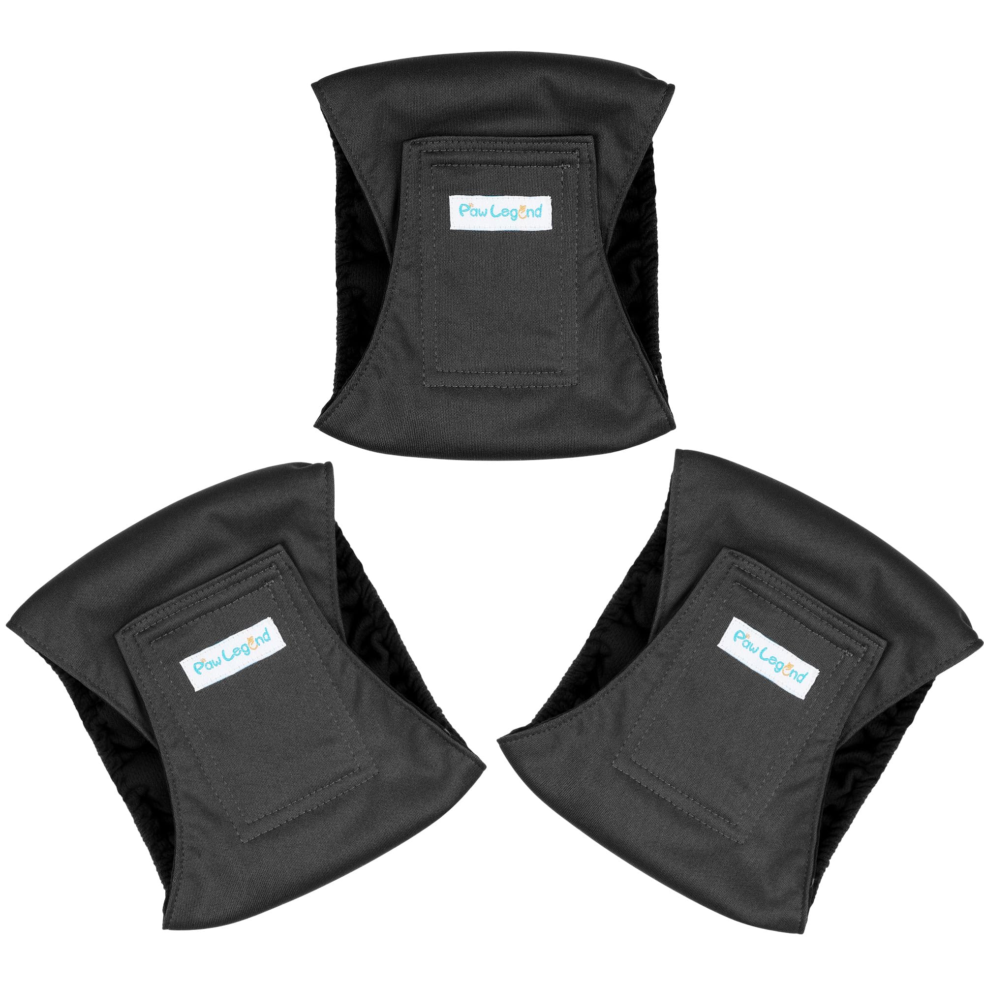 Paw Legend belly band with hook-and-loop closure for quick fastening.