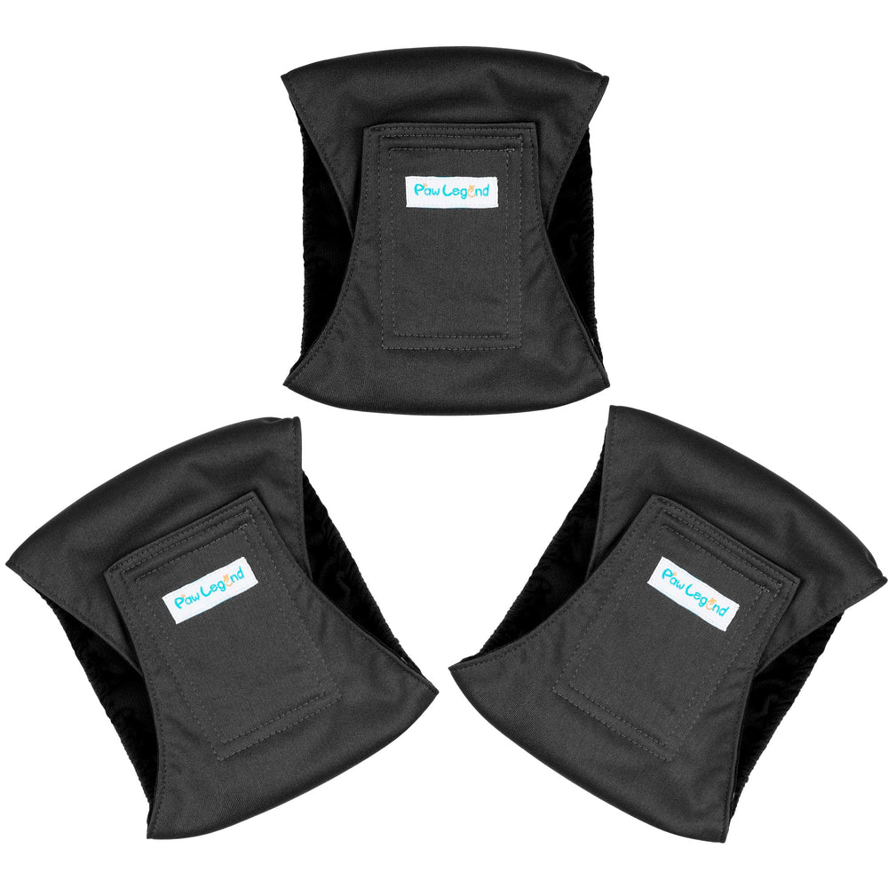 Paw Legend belly band with hook-and-loop closure for quick fastening.