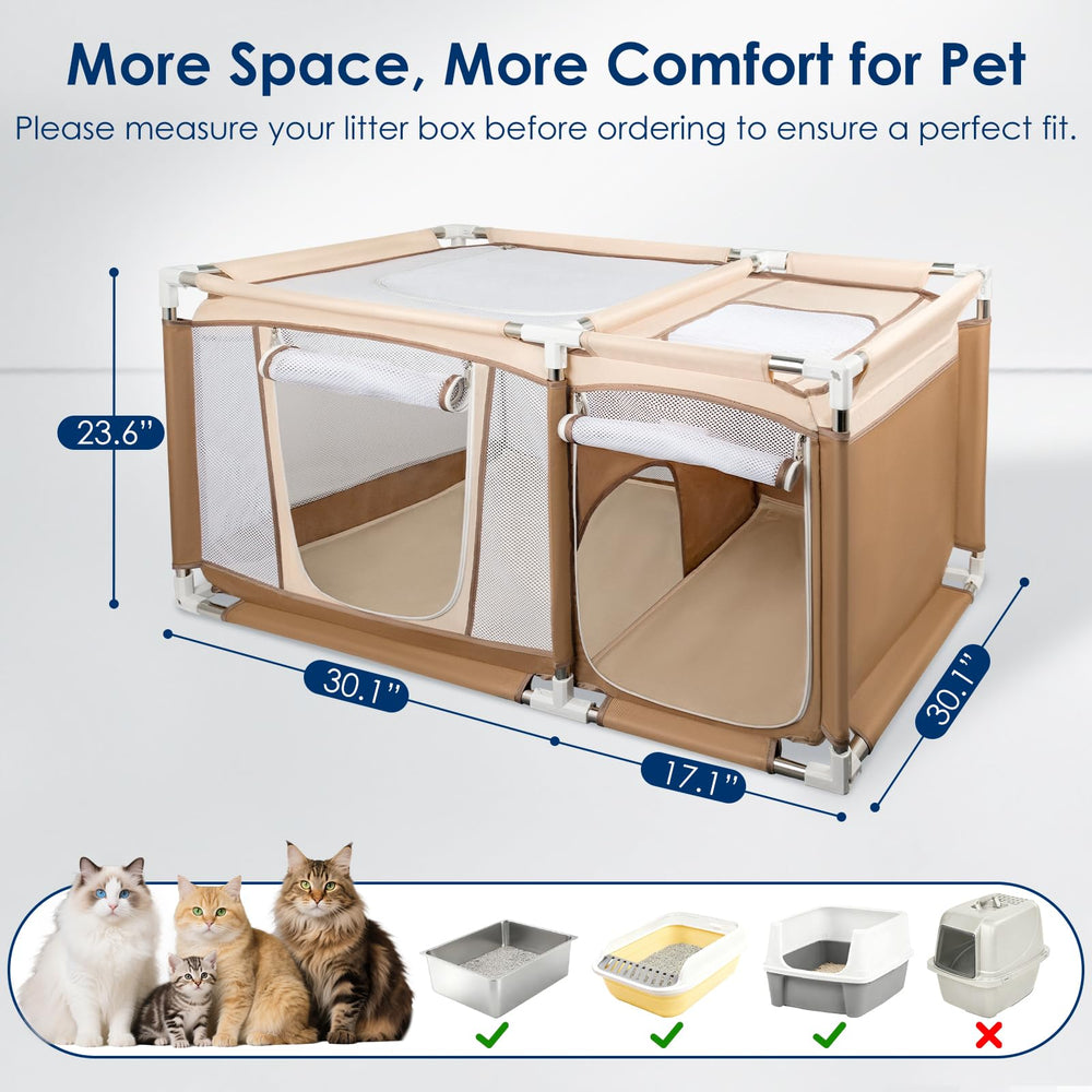 Paw Libero multiple doors for easy entry, exit, and cleaning access.