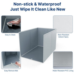 Paw Libero removable mat catches stray litter and reduces tracking.