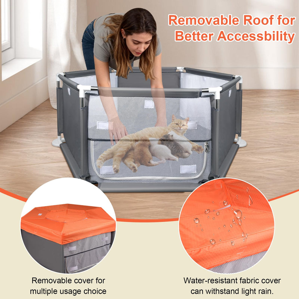 Paw Libero removable roof enables ventilation and easy access.