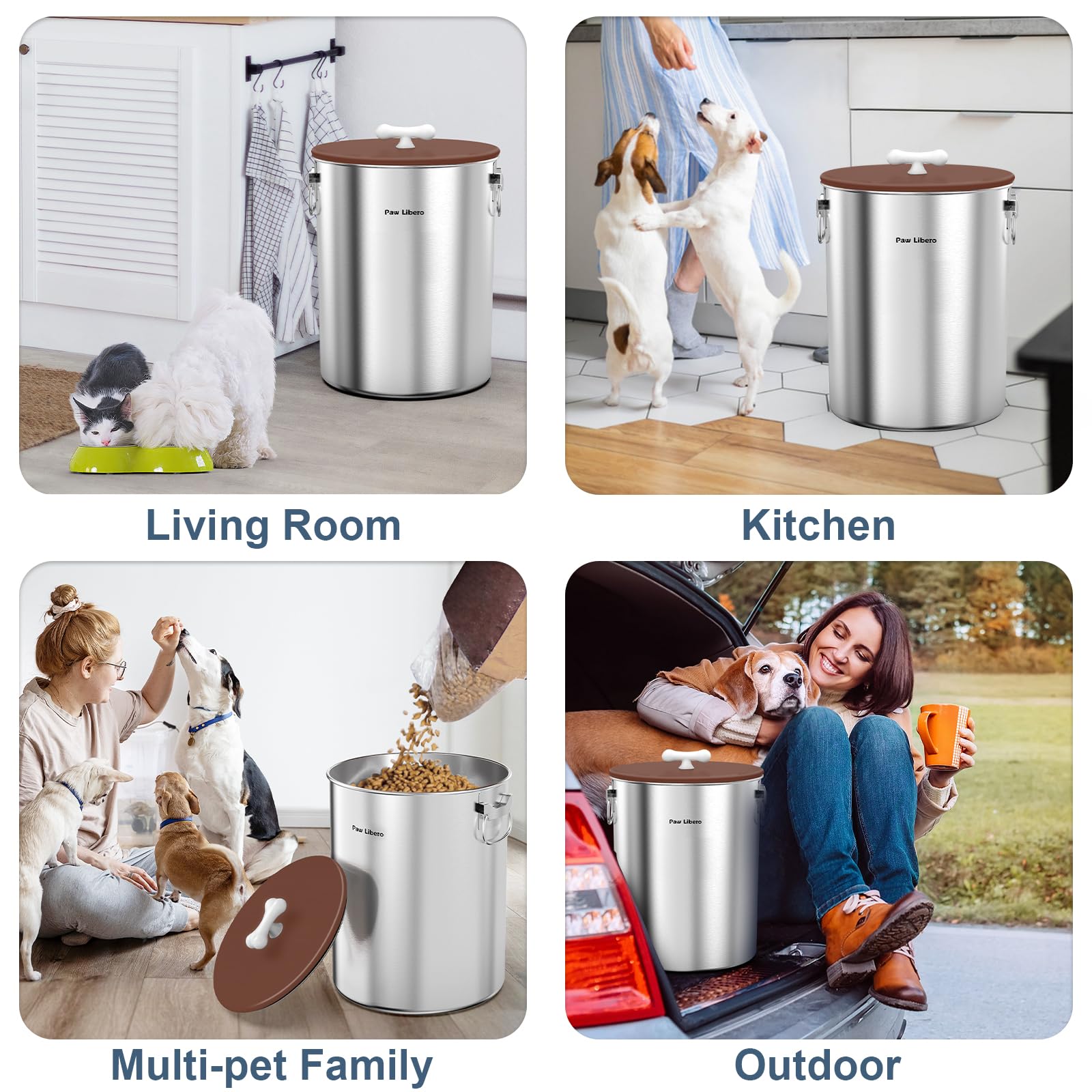Paw Libero side handles for secure carrying and pouring